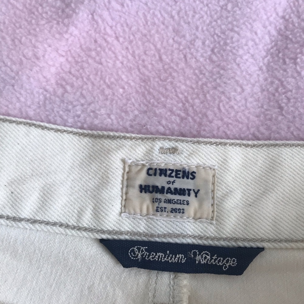 COH white denim skirt